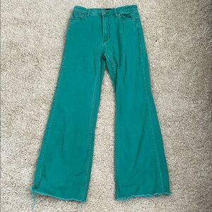 Women's Teal Flare Jeans